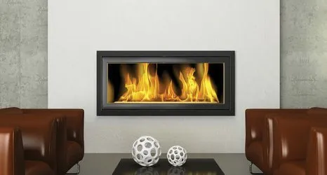 gas fire in home living room