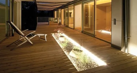 Outdoor decking with lighting in Lakenheath